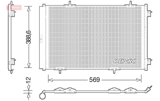 Condenser, air conditioning DCN21030 Denso, Image 2