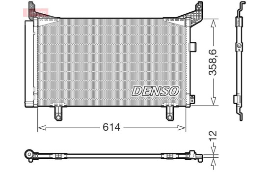 Condenser, air conditioning DCN36007 Denso