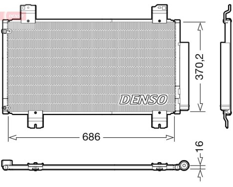Condenser, air conditioning DCN40033 Denso