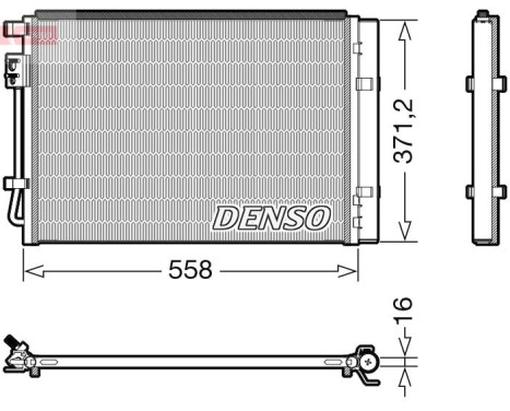 Condenser, air conditioning DCN41015 Denso