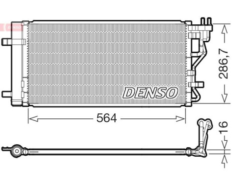 Condenser, air conditioning DCN41027 Denso