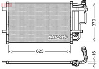 Condenser, air conditioning DCN44007 Denso