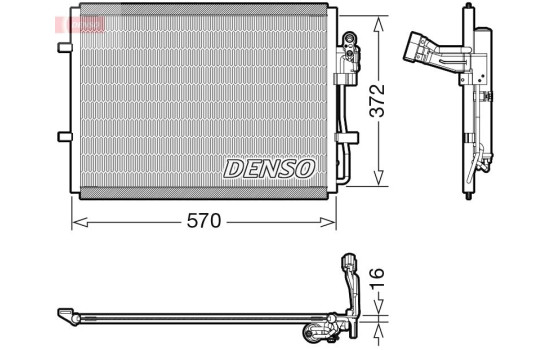 Condenser, air conditioning DCN44016 Denso