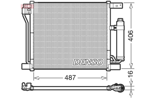 Condenser, air conditioning DCN46021 Denso, Image 3