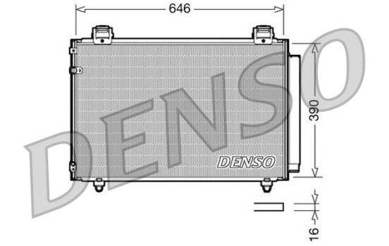 Condenser, air conditioning DCN50024 Denso, Image 2