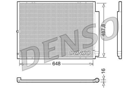 Condenser, air conditioning DCN51001 Denso