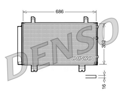Condenser, air conditioning DCN51002 Denso