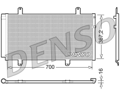 Condenser, air conditioning DCN51004 Denso