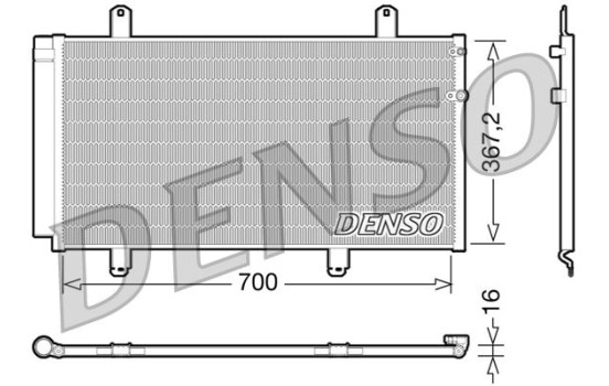Condenser, air conditioning DCN51004 Denso