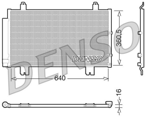Condenser, air conditioning DCN51005 Denso
