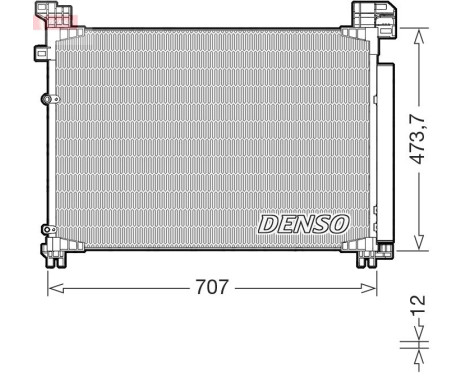 Condenser, air conditioning DCN51020 Denso
