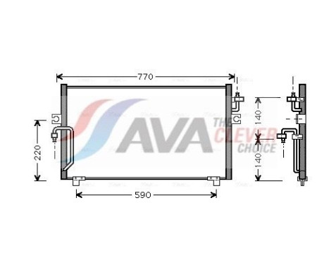 Condenser, air conditioning DN5182 Ava Quality Cooling