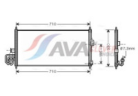 Condenser, air conditioning DN5201 Ava Quality Cooling