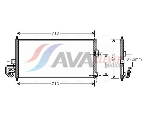 Condenser, air conditioning DN5201 Ava Quality Cooling