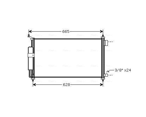 Condenser, air conditioning DN5251D Ava Quality Cooling, Image 2