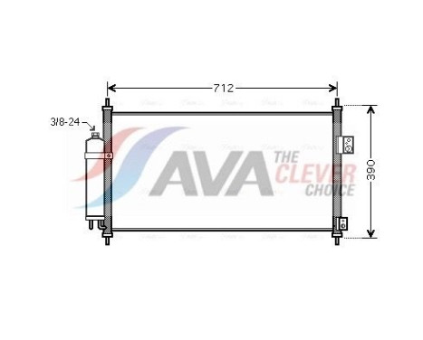 Condenser, air conditioning DN5263D Ava Quality Cooling