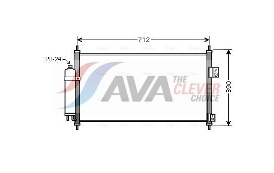 Condenser, air conditioning DN5263D Ava Quality Cooling