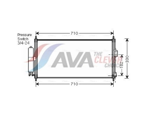 Condenser, air conditioning DN5270D Ava Quality Cooling