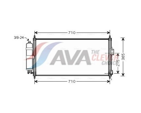 Condenser, air conditioning DN5311D Ava Quality Cooling