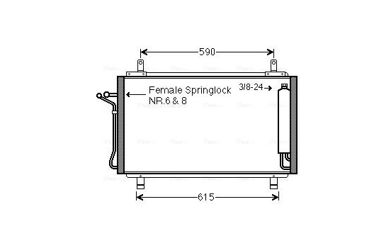 Condenser, air conditioning DN5329D Ava Quality Cooling