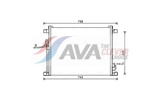 Condenser, air conditioning DN5392 Ava Quality Cooling