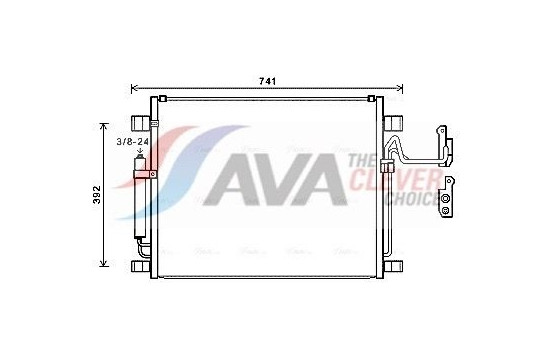 Condenser, air conditioning DN5398D Ava Quality Cooling