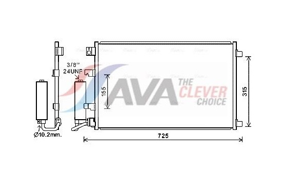 Condenser, air conditioning DN5420D Ava Quality Cooling