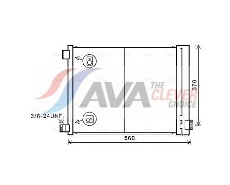 Condenser, air conditioning DN5427D Ava Quality Cooling, Image 2