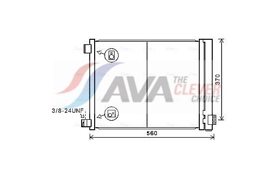Condenser, air conditioning DN5427D Ava Quality Cooling, Image 2