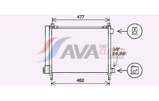 Condenser, air conditioning DN5433D Ava Quality Cooling