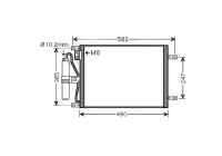 Condenser, air conditioning DNA5351D Ava Quality Cooling