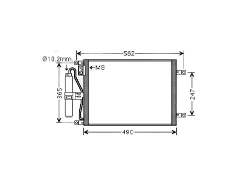 Condenser, air conditioning DNA5351D Ava Quality Cooling