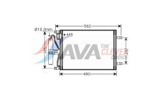 Condenser, air conditioning DNA5351D Ava Quality Cooling, Image 2