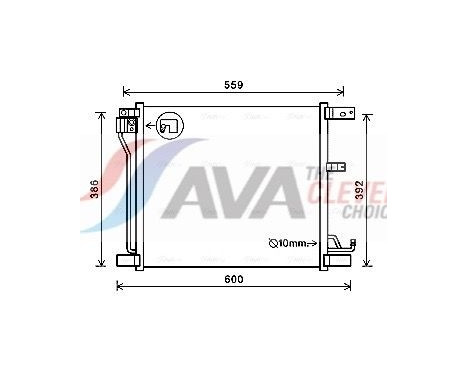 Condenser, air conditioning DNA5401 Ava Quality Cooling