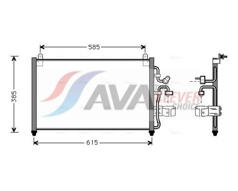 Condenser, air conditioning DW5013 Ava Quality Cooling