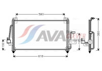 Condenser, air conditioning DW5040 Ava Quality Cooling