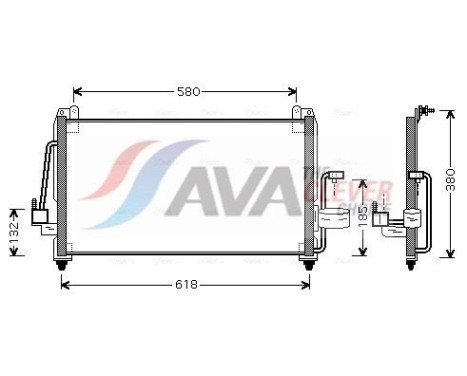 Condenser, air conditioning DW5040 Ava Quality Cooling