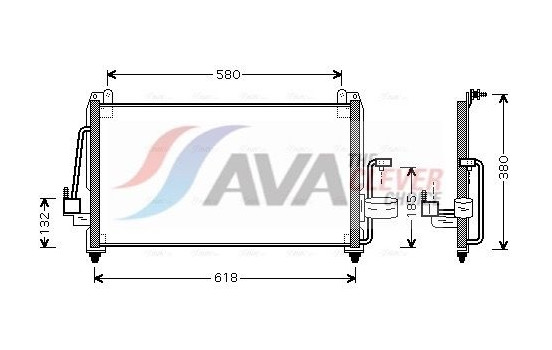 Condenser, air conditioning DW5040 Ava Quality Cooling