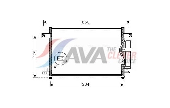 Condenser, air conditioning DW5049D Ava Quality Cooling