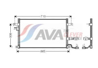 Condenser, air conditioning DW5056D Ava Quality Cooling