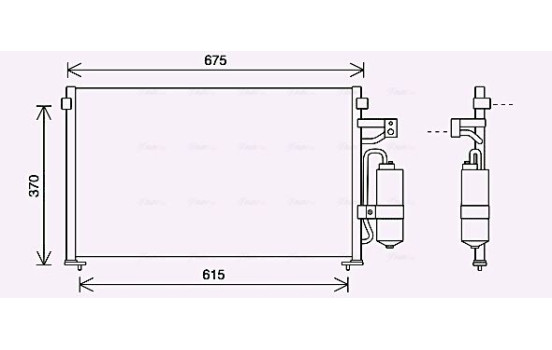 Condenser, air conditioning DW5063D Ava Quality Cooling