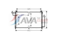 Condenser, air conditioning DW5065 Ava Quality Cooling