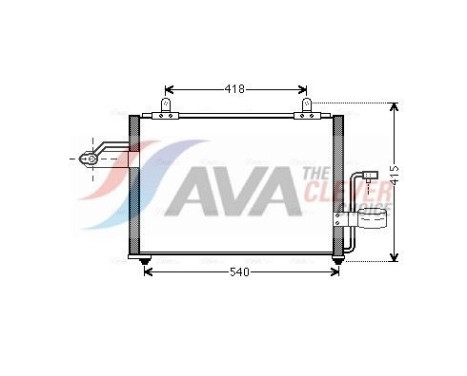 Condenser, air conditioning DW5084 Ava Quality Cooling