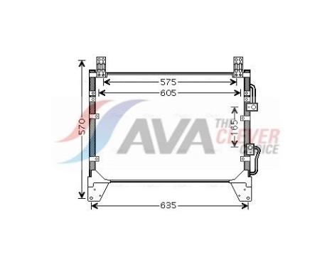Condenser, air conditioning DW5142 Ava Quality Cooling