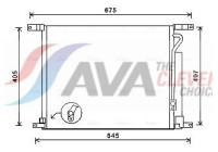 Condenser, air conditioning DWA5139D Ava Quality Cooling