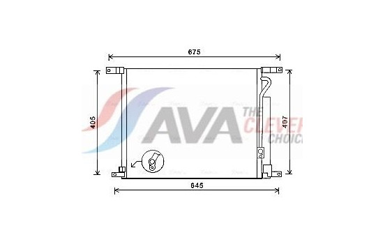 Condenser, air conditioning DWA5139D Ava Quality Cooling