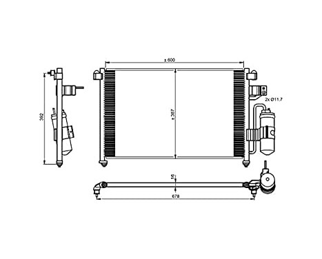 Condenser, air conditioning EASY FIT 350016 NRF