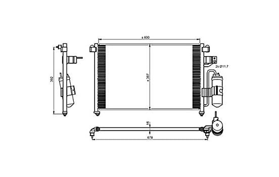 Condenser, air conditioning EASY FIT 350016 NRF, Image 5