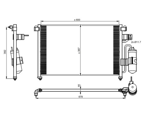 Condenser, air conditioning EASY FIT 350016 NRF, Image 5