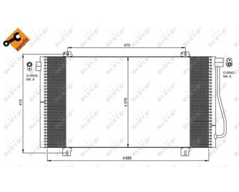 Condenser, air conditioning EASY FIT 350030 NRF, Image 3